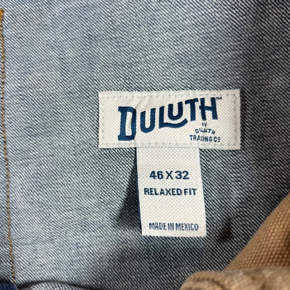 Duluth Trading Co Flex Ballroom Jeans Mens 46x32 Relaxed Fit Blue Denim Pants